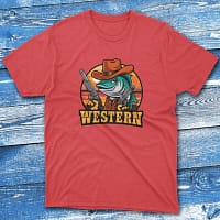 Western red Fishermen T-shirt