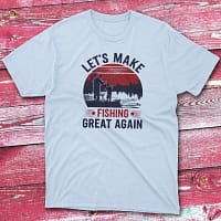 Let's make fishing great again light blue Fishermen T-shirt