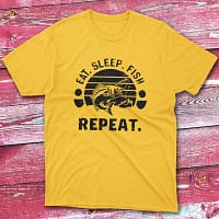 Eat sleep fish repeat daisy Fishermen T-shirt Eat sleep fish repeat daisy Fishermen T-shirt