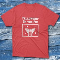 Fellowship of the fin Red Fishermen T-shirt