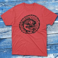 Fishing Net red Fishermen T-shirt