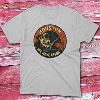 Houston we have a fish grey Fishermen T-shirt
