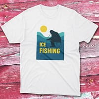Ice fishing white Anglers T-shirts