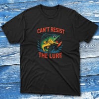 can't resist the lure black Anglers T-shirts
