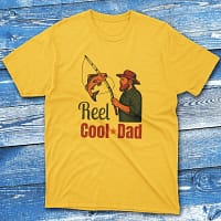 reel cool dad daisy Fishermen T-shirt