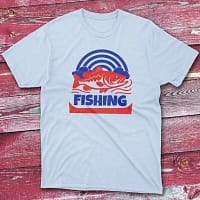 Fishing light blue Fisherman Tee