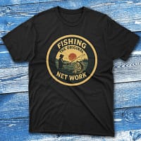 Fishing the original net work black Fisherman Tee Fishing the original net work black Fisherman Tee