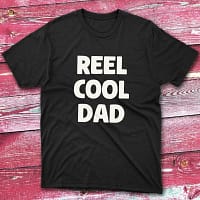 Reel cool dad black Fishing T-shirt Reel cool dad black Fishing T-shirt