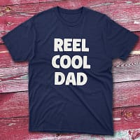 Reel cool dad navy Fishing T-shirt Reel cool dad navy Fishing T-shirt