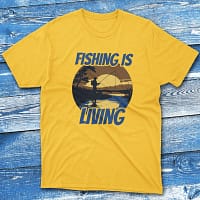 fishing is living daisy Fishing T-shirt