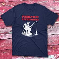 fishing is refreshing navy Fishermen T-shirt fishing is refreshing navy Fishermen T-shirt