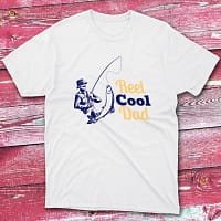 reel cool dad white Fishing T-shirt reel cool dad white Fishing T-shirt