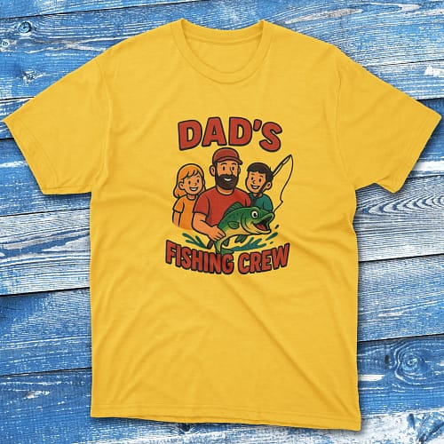 dad's fishing crew daisy Fishermen T-shirt