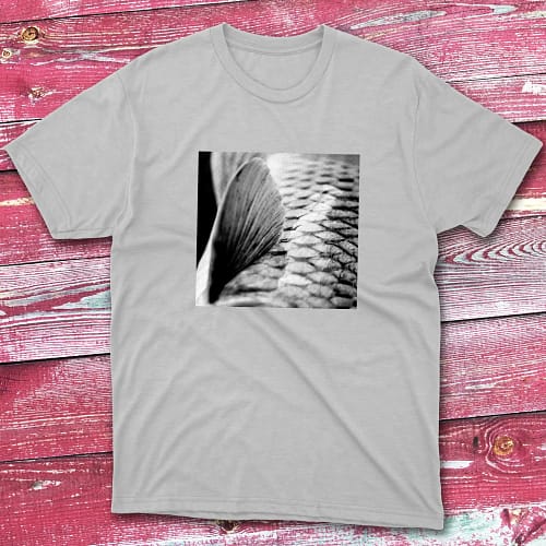 Close Up Fish grey Fishing T-shirt Close Up Fish grey Fishing T-shirt