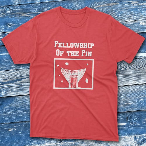 Fellowship of the fin Red Fishermen T-shirt Fellowship of the fin Red Fishermen T-shirt