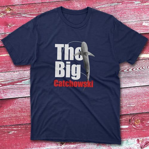 The big catchowski navy Fisherman Tee
