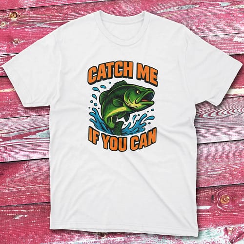 Catch me if you can white Anglers T-shirts Catch me if you can white Anglers T-shirts