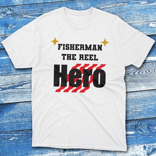 Fisherman the reel hero White Fishing T-shirt Fisherman the reel hero White Fishing T-shirt