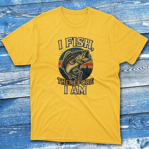 I fish therefore i am daisy Anglers T-shirts I fish therefore i am daisy Anglers T-shirts