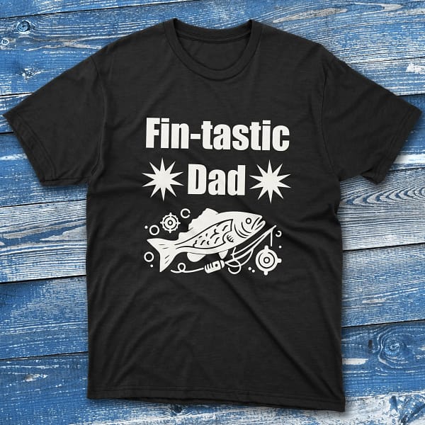 Fin tastic dad black Fisherman Tee