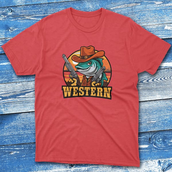 Western red Fishermen T-shirt