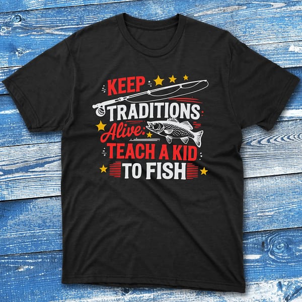 Keep tradtions black Anglers T-shirts