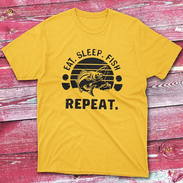 Eat sleep fish repeat daisy Fishermen T-shirt Eat sleep fish repeat daisy Fishermen T-shirt
