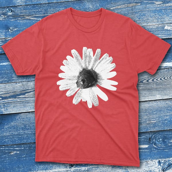 Fish Flower Red Fisherman Tee
