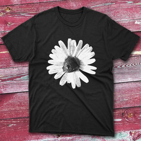 Fish Flower black Fishermen T-shirt