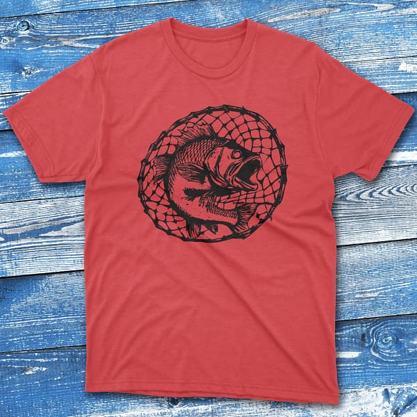 Fishing Net red Fishermen T-shirt