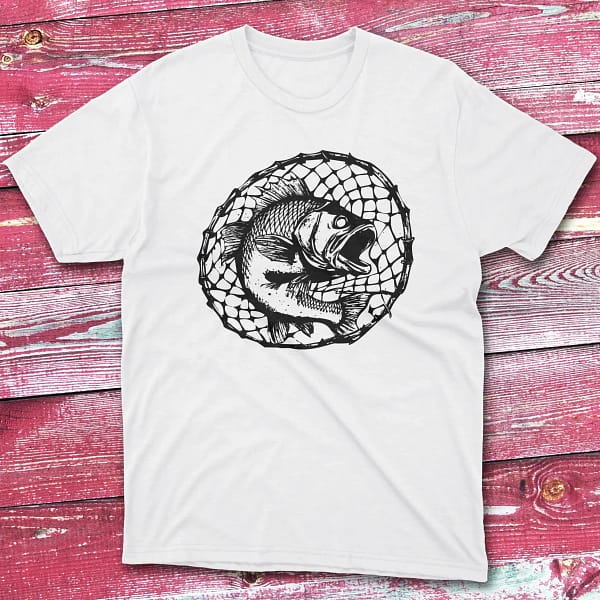 Fishing Net white Fishermen T-shirt