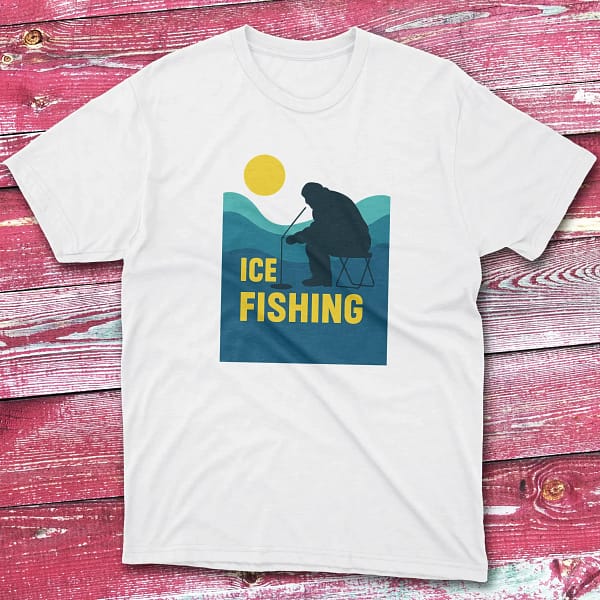 Ice fishing white Anglers T-shirts