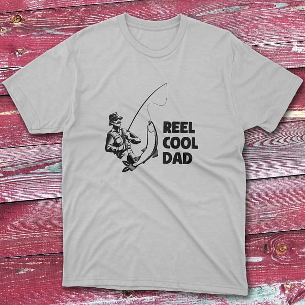 The Reel cool dad grey Fishermen T-shirt