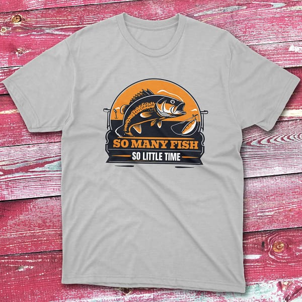 So many fish, so little time grey Anglers T-shirts