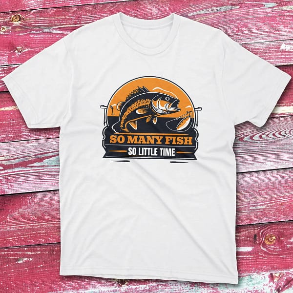 so many fish, so little time white Anglers T-shirts