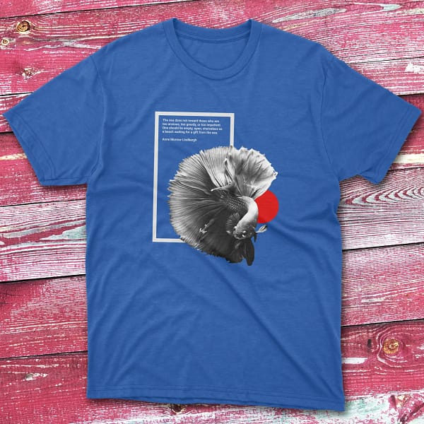 the sea does not reward those who are too anxious royal Anglers T-shirts