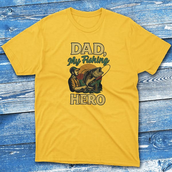 dad my fishing hero daisy Anglers T-shirts