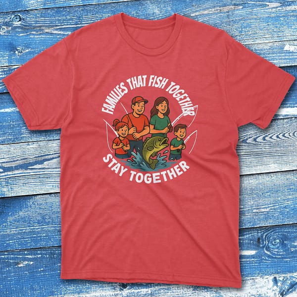 Families that fish together stay together red Fishing T-shirt Families that fish together stay together red Fishing T-shirt