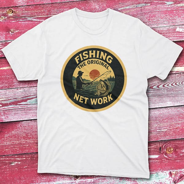 Fishing the original net work white Anglers T-shirts Fishing the original net work white Anglers T-shirts