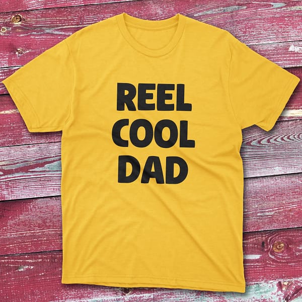 Reel cool dad yellow Anglers T-shirts Reel cool dad yellow Anglers T-shirts