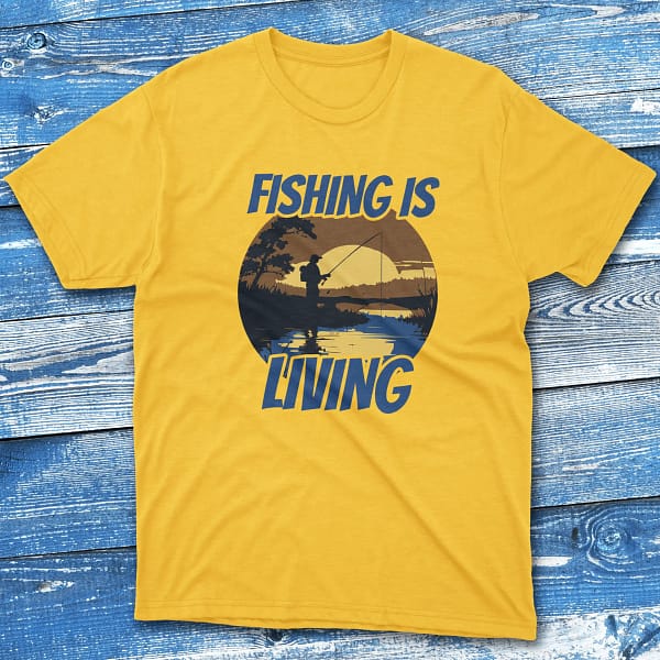 fishing is living daisy Fishing T-shirt