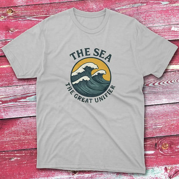 the sea the grea unifier grey Fishing T-shirt the sea the grea unifier grey Fishing T-shirt